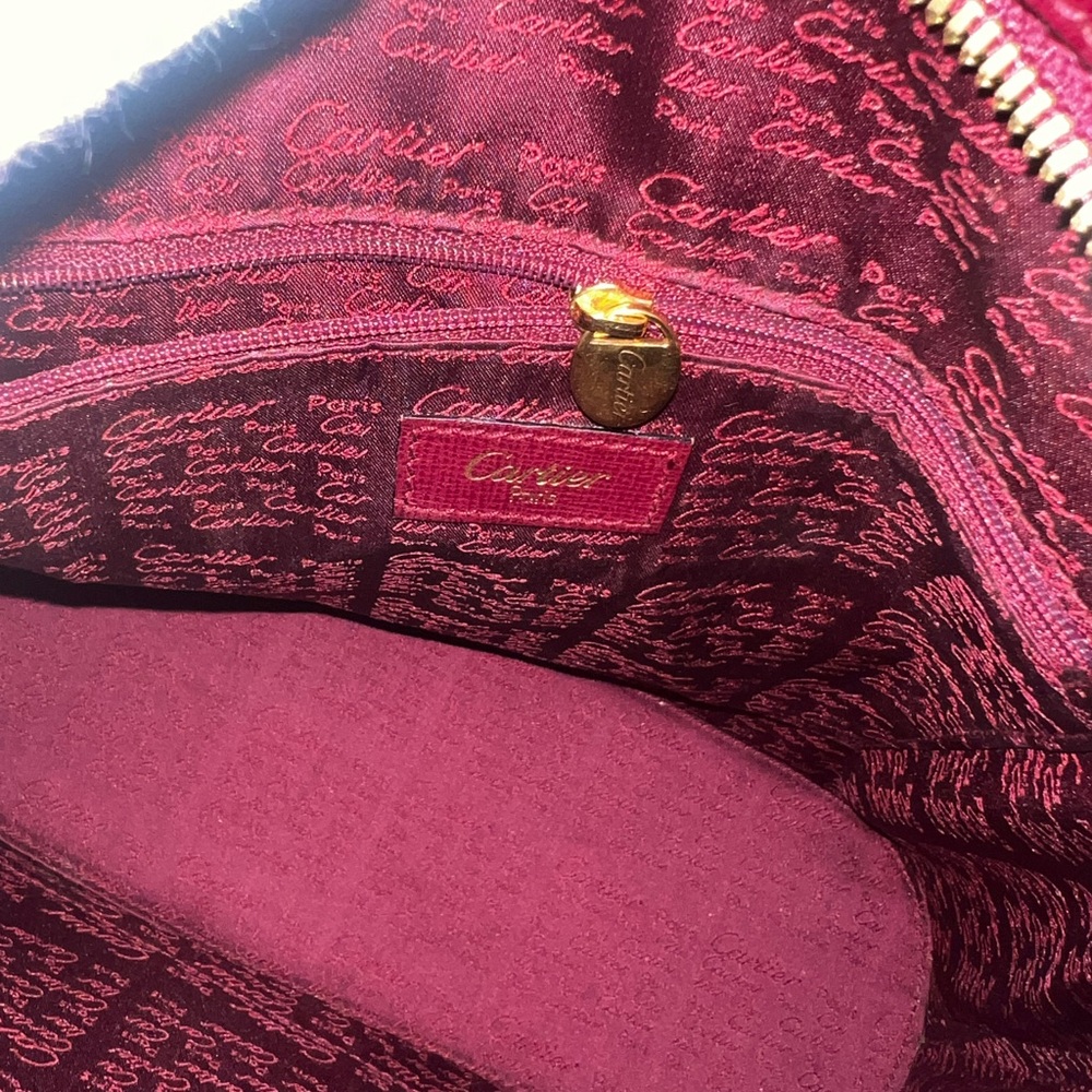💋Cartier Burgundy Leather Crossbody Bag - Picture 5 of 12